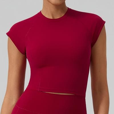 Daily Discovery Women's Quick Dry Gym Top Compression Fitness Workout Shirt charming Red xl