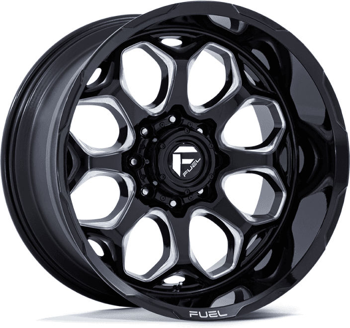 Fuel Off-Road Jantă de Aluminiu, FUEL FC862 SCEPTER, 22x12.0, ET -44, 5x127, 71.5, Negru