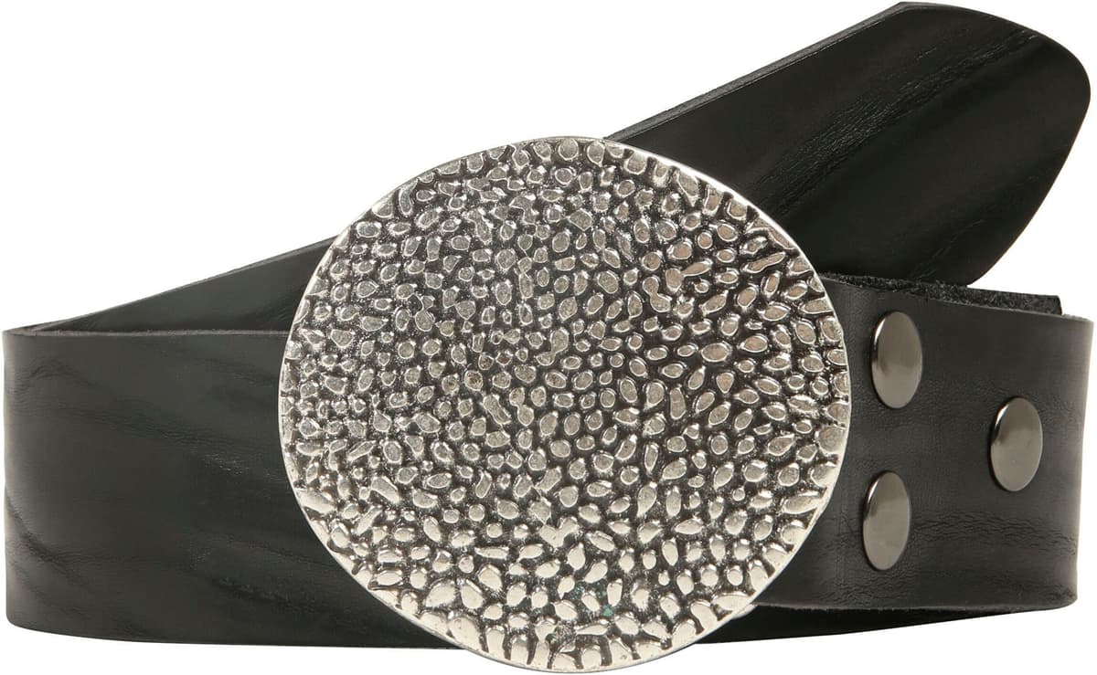 Ledergürtel RETTUNGSRING GÜRTEL, Damen, Gr. 95, schwarz, Rindsleder, unifarben, Gürtel Ledergürtel schwarz 95
