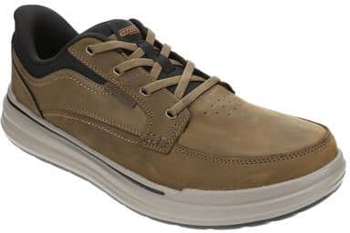 Skechers USA Sterling-Preston (Men's) Casual Shoes in Desert, Size 13 M, Leather/Memory Foam