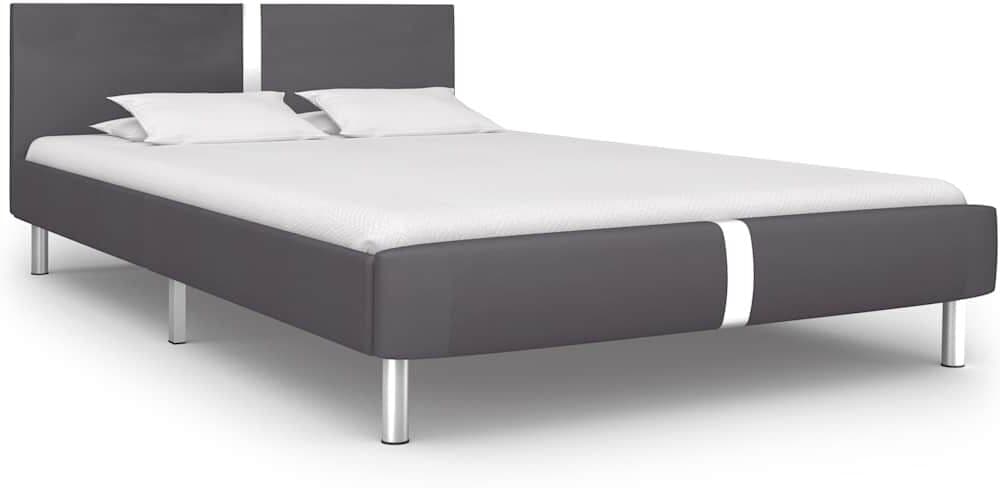 vidaXL Cadre de lit sans matelas gris similicuir 140x200 cm