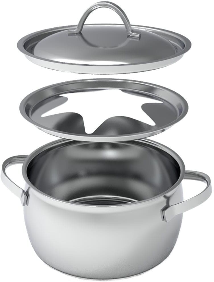 Fondue "Kisag edelstahl Fondue Topf Verbier", silber (silberfarben), Ø:16cm, Fondues, Fondue silberfarben Einheitsgröße