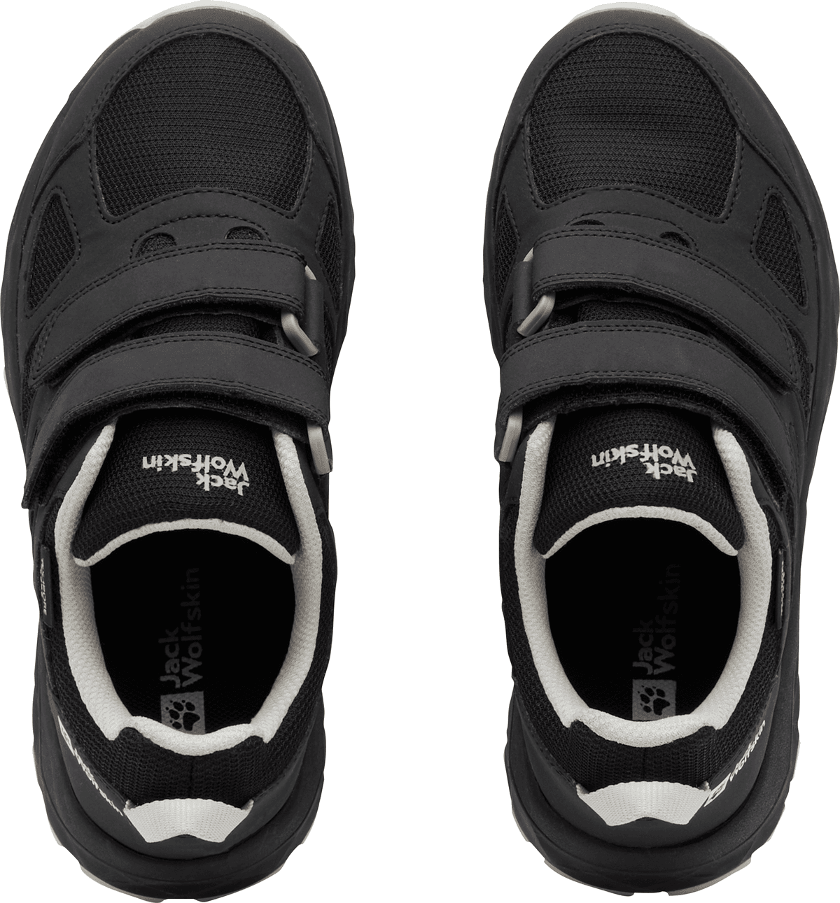 Wanderschuh JACK WOLFSKIN "WOODLAND 2 TEXAPORE LOW VC K", Kinder, Gr. 34, atmungsaktiv, schwarz (phantom), Synthetik, Textil, Schuhe Wanderschuh, wasserdicht, Trekkingschuh phantom 34, atmungsaktiv