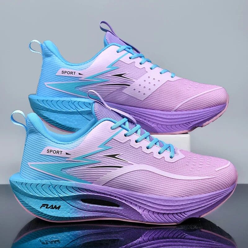 NONE Marathon Men Sports Running Shoes Carbon Board Air Cushion Breathable Lightweight Women's Comfortable Athletic Nonskid Sneakers
