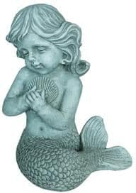 Hi-Line Gift Ltd. Kneeling Mermaid Holding Shell
