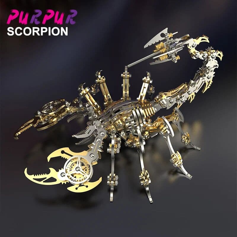 NONE 3D Metal Puzzle for Adults, Mechanical Scorpion Insect Model Kit, DIY Metal Building Puzzle Set, Assembly Toy Gift for Men Boys