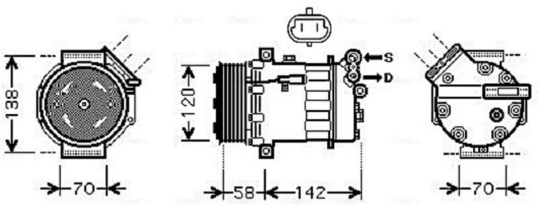 Compressor, ar condicionado AVA COOLING OLK448