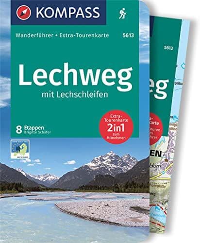Brigitte Schäfer - KOMPASS Wanderführer Lechweg mit Lechschleifen, 16 Touren und Etappen: mit Extra-Tourenkarte, GPX-Daten zum Download - Preis vom 25.10.2026 20:24:27 h