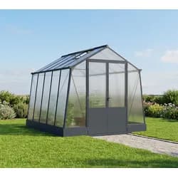 Westmann Aurora 810 | Gewächshaus mit Fundament | Anthrazit | 2,5x3 m - Anthrazit