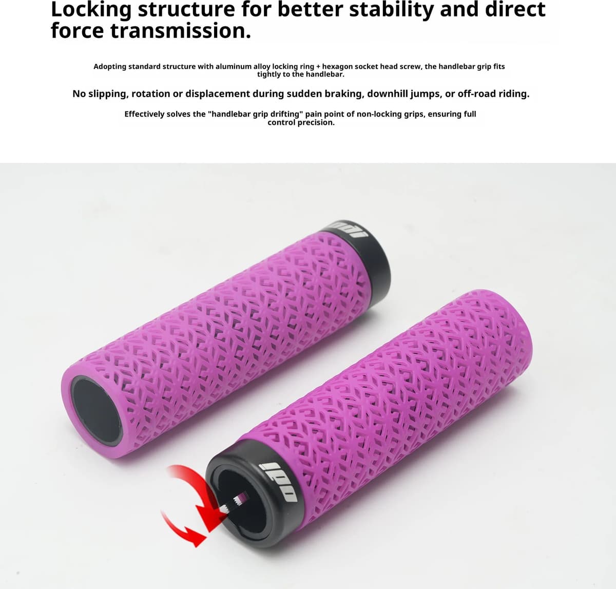 ODI Bicycle Handlebar Grips 3D Printed Lock-on Anti-Slip Shock-Absorbing MTB Mountain Bike Handle Bar Grips Cycling Parts