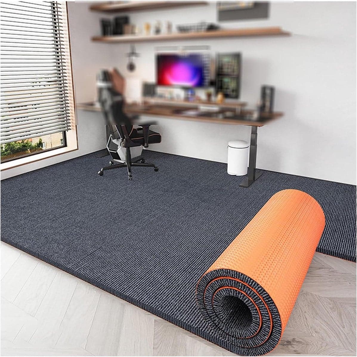 Grijs Geluiddicht Tapijt - Akoestisch Vloermat voor Drumstel - Antislip en Geluidsabsorberend - 120 x 130 cm
