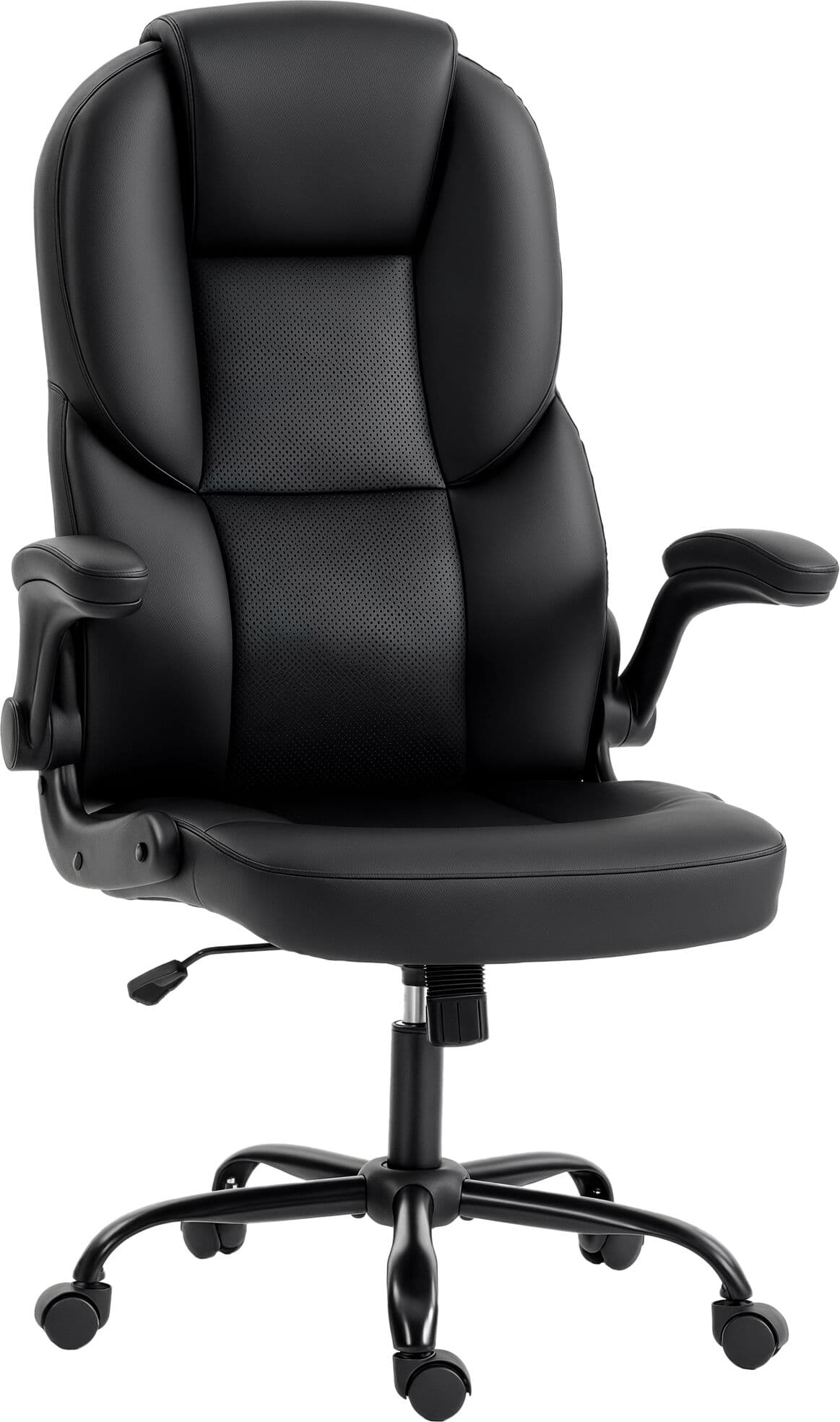 Altro Sedia Ufficio Girevole, Funzione Dondolo, Braccioli Ribaltabili, Schienale Alto, Altezza Regolabile, Nero