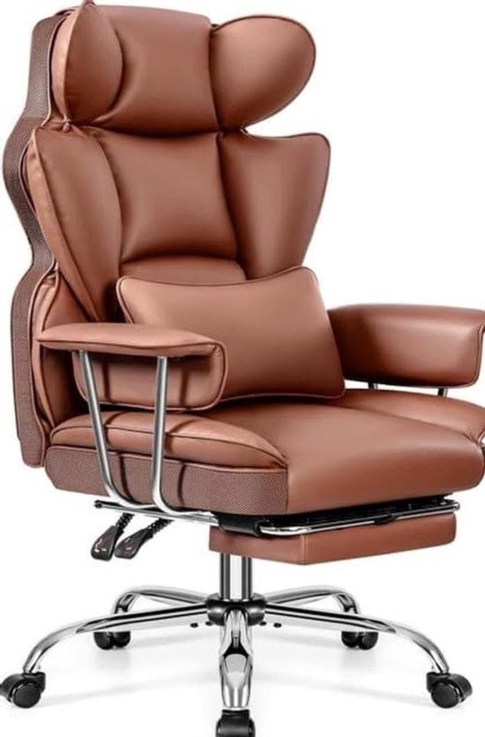 Ergonomische zwarte bureaustoel van PU-leder met 230 kg draagvermogen en 135 graden kantelfunctie