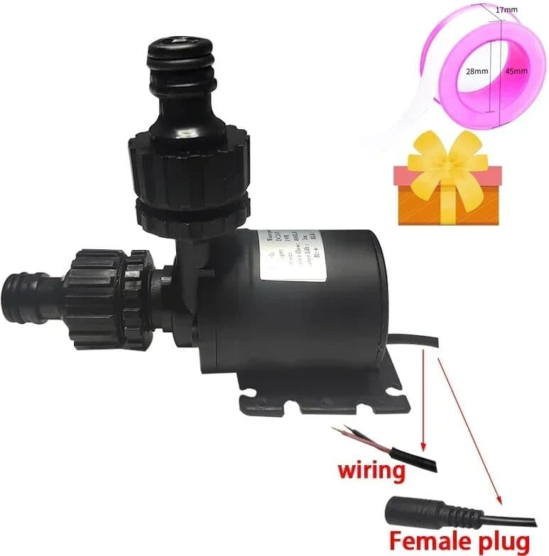 NONE Water Pump DC 24V 12V High Pressure Ultra Quiet Solar Lift 5M 800L/H Brushless Motor Submersible Water Pumps Quick Break Joint