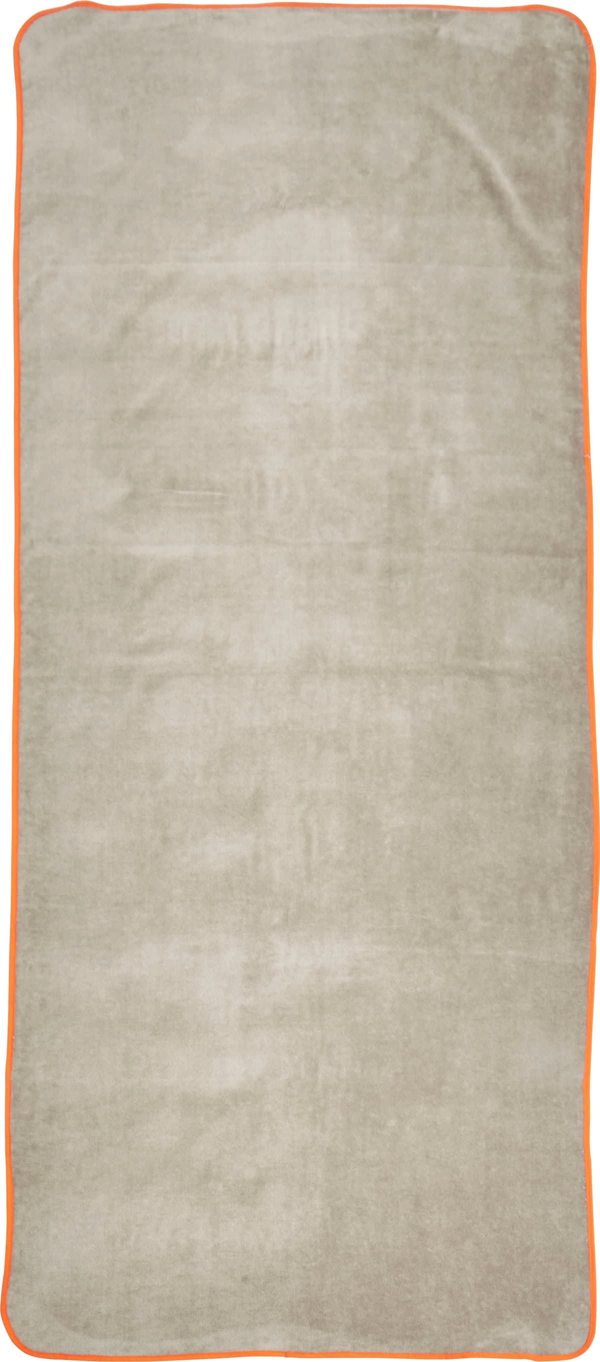 Saunatuch DONE. "Kuuma", grau (taupe, orange), B:80cm L:200cm, Velours, Obermaterial: 100% Baumwolle, Handtücher, Saunatuch, Uni-Farben, farblich abgesetzter Abschluss-Saum, Frottier-Innenseite taupe, orange B/L: 80cmx200cm, 1 Stk., Velours