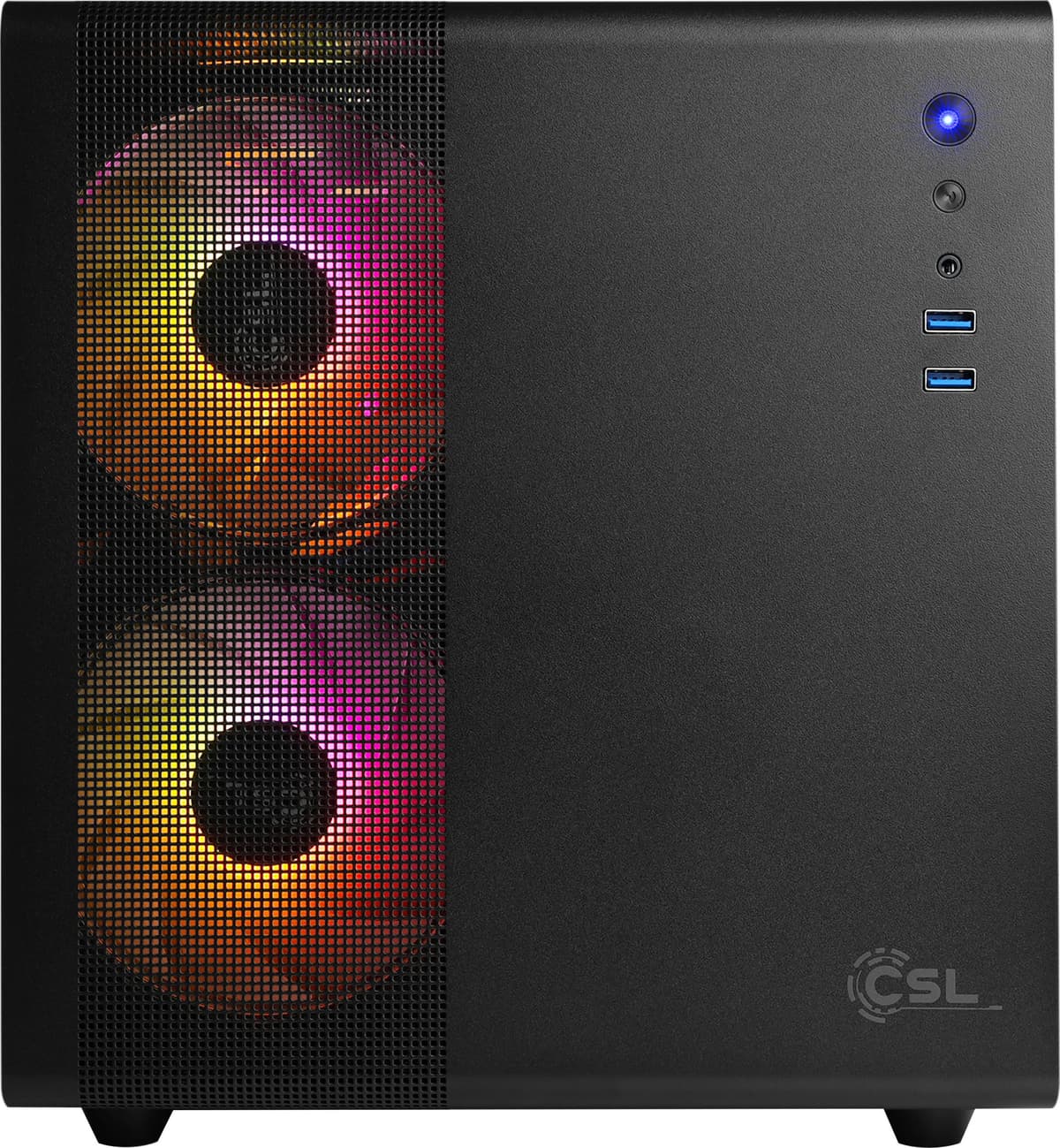 CSL PC "Cube V24212", schwarz, Microsoft Windows 11 Home (64 Bit), GeForce RTX 4060, 64 GB RAM 1.000 GB SSD, Desktop-PCs, PC