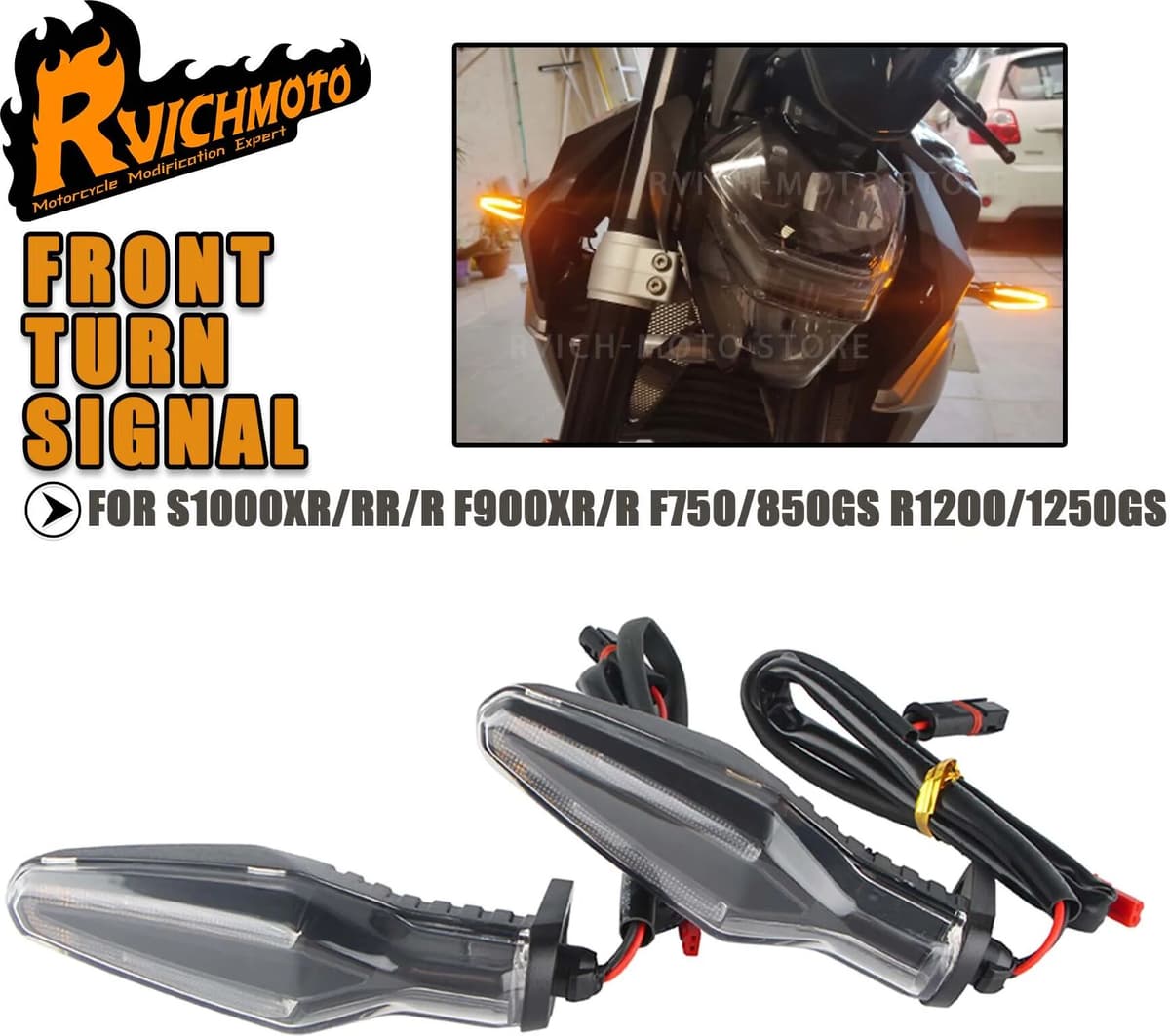 NONE S1000 XR R RR Front LED Turn Signal Indicator For BMW F900R R1200GS R1250GS F900XR HP2 K1200R R1200R Light Lamp Blinker Flashing