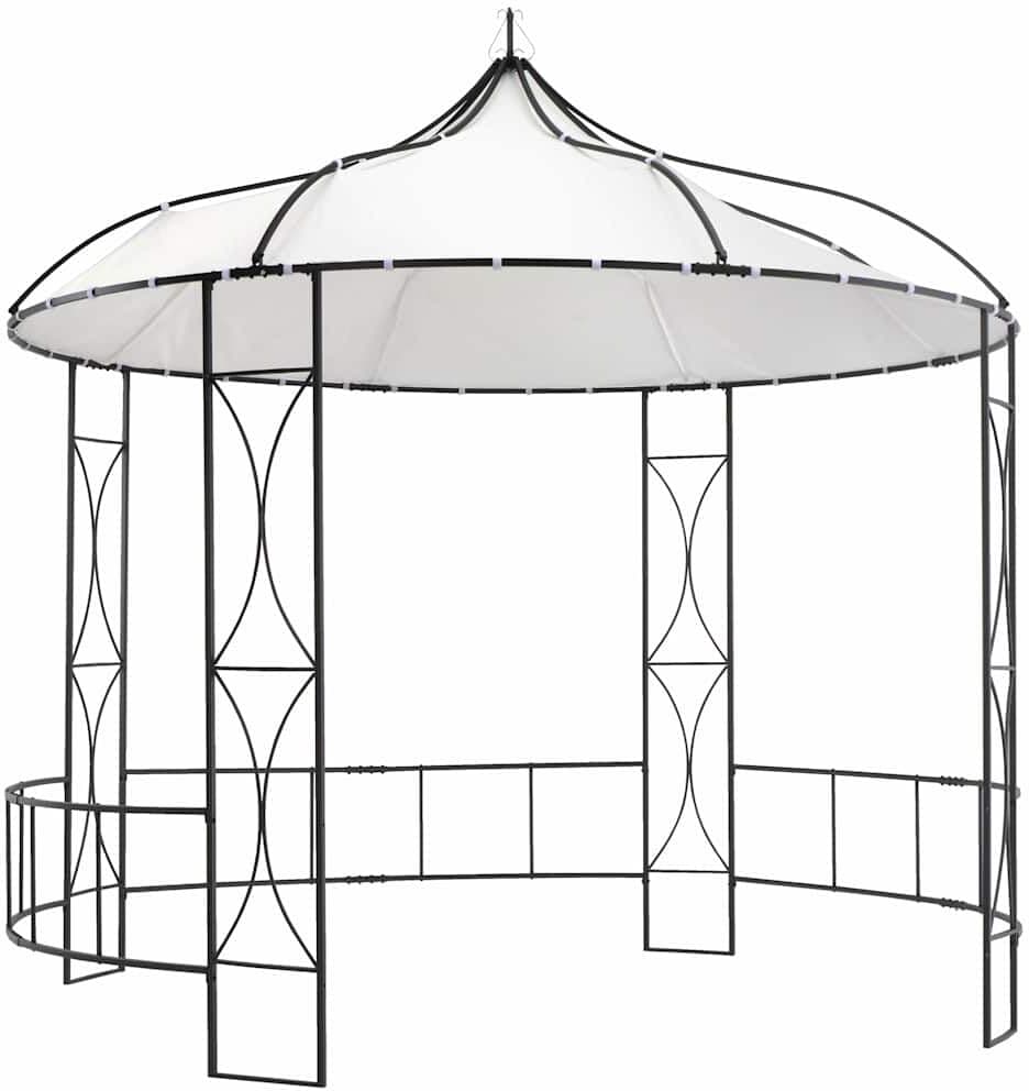 vidaXL Belvédère 300 x 290 cm Blanc Rond