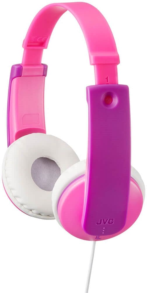 JVC Tinyphones HA-KD7 Barnehodesett Med Klistremerker - Max. 85dB - Rosa / Lilla