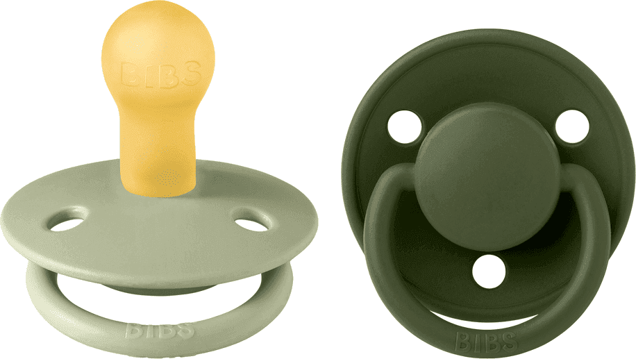 BIBS De Lux Latex Sage/hunter Green 2 Pak - Flere Størrelser  De Lux Smokker Mor & Barn Smokker 0-6 Mnd