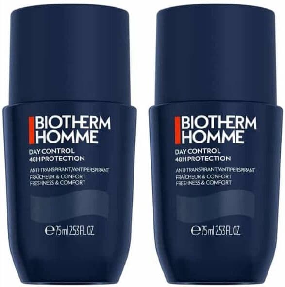 2-pack Biotherm Homme Day Control Roll On Deodorant 75ml