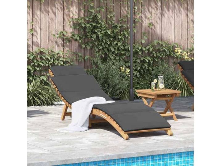 Transat/Lit-canapé d'extérieur - NANAS - Bain de Soleil simple - de jardin Marron 198 x 55 x 58 5cm Bois de teck massif 5488116030