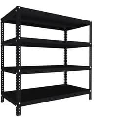 Schraubregal Biedrax 40 x 130 x 120 cm, Schwarz, 4 Fachböden, Fachlast 150 kg pro Fachboden