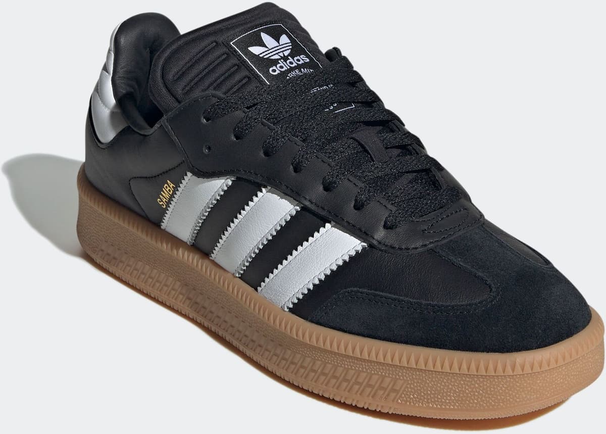 Sneaker ADIDAS ORIGINALS "SAMBA XLG", Gr. 38, schwarz-weiss (core schwarz, ftwr weiß, gum 3), Leder, Textil, Schuhe Sneaker, mit erhöhter Sohle und gepolsterter Zunge core schwarz, ftwr weiß, gum 3 38