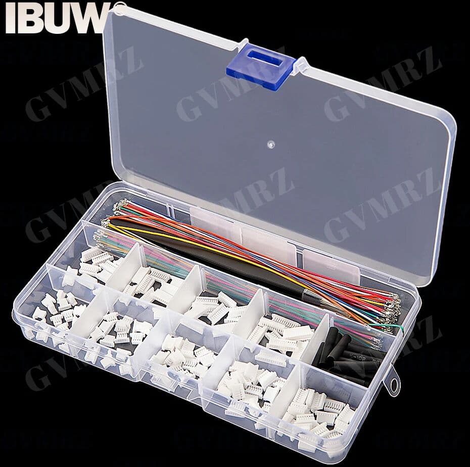NONE SH1.0MM JST 1mm Cable Connector Kit JST Male Header 3P-12P with 28AWG Crimped With Terminal for GPS Racing Drone Wire