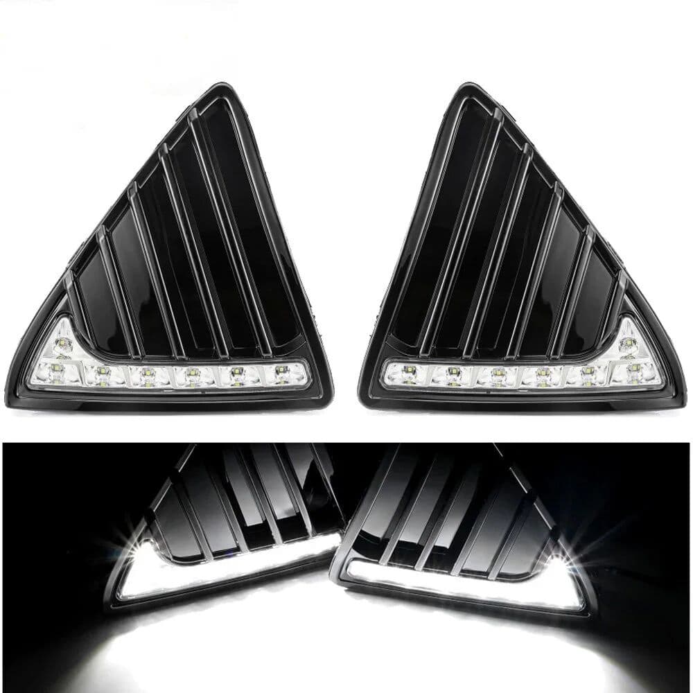 NONE DRL For Ford Focus 3 MK3 2012 2013 2014 DRL Daytime Running Lights 12V LED Daylight Fog lamp waterproof with dimming style Relay