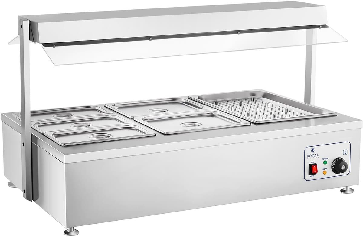Royal Catering Bain-Marie - 6 GN - with meat attachment RCBM-6D