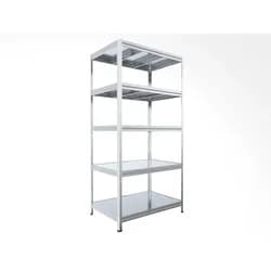 Abstellraumregal Biedrax 50 x 120 x 180 cm, Verzinkt, 5 Stahlböden, Fachlast 150 kg pro Fachboden