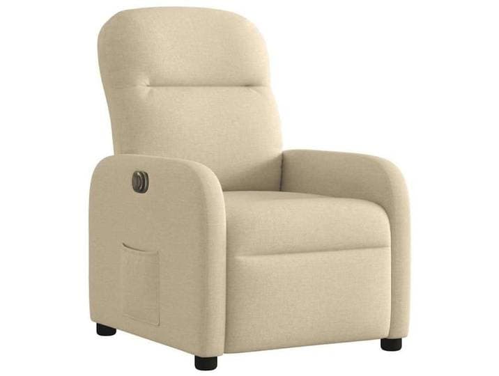 TOP 2026  Fauteuil relax - Chaise inclinable électrique - 1 PERSONNE - Crème Tissu - 66x88x95 cm FF2977