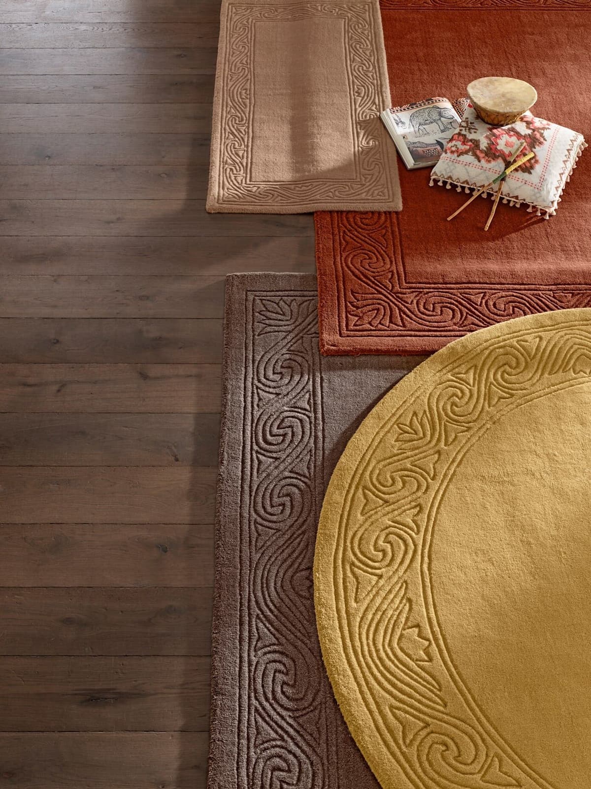 Teppich HEINE HOME Gr. 3, orange (terracotta), B:120cm H:20mm L:180cm, Wolle, Teppiche, Teppich terracotta B : 120cm 1 Stk., 20mm, L: 180cm