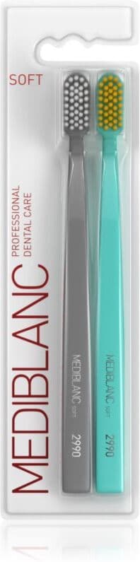 MEDIBLANC 2990 Soft οδοντόβουρτσες μαλακό Grey, Blue 2 τμχ