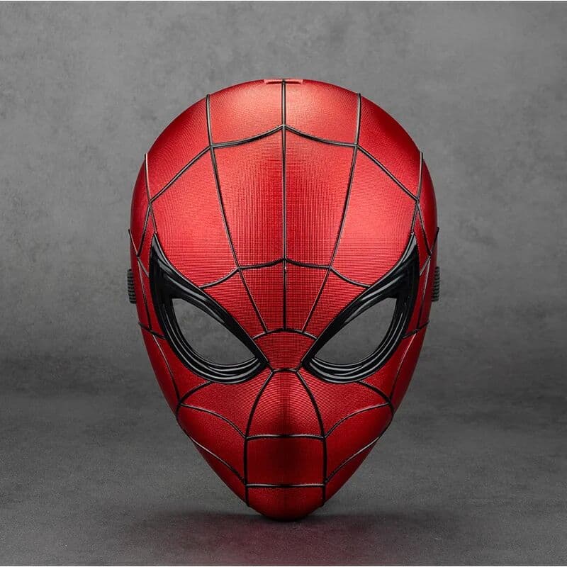 ZDTDS Zd Authentic Marvel Spider Man Mask Red Black Web Design Collectible Ornament Cosplay Home Office Display For Adult Collectors
