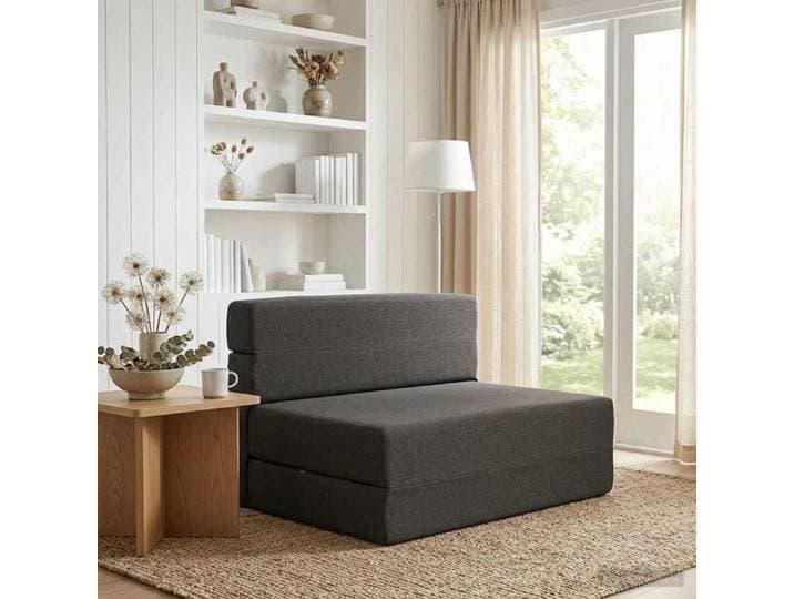 Maison Exclusive - Canapé-lit pliable Gris foncé 70 x 80 x 60 cm Tissu