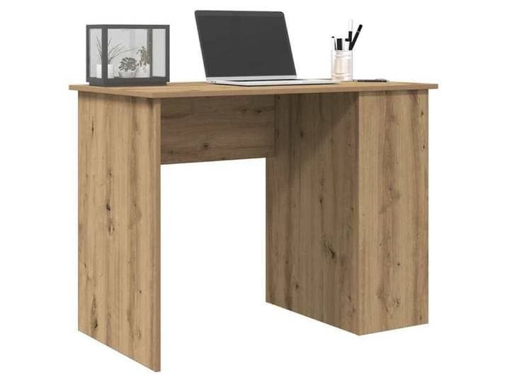 Bureau Brun SWEETY Table d'ordinateur 1 PLACE chêne artisanal 100x55x75 cm bois d'ingénierie BBB668