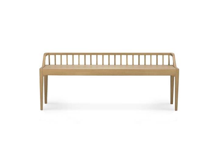 ETHNICRAFT banc SPINDLE (Chêne - bois massif)