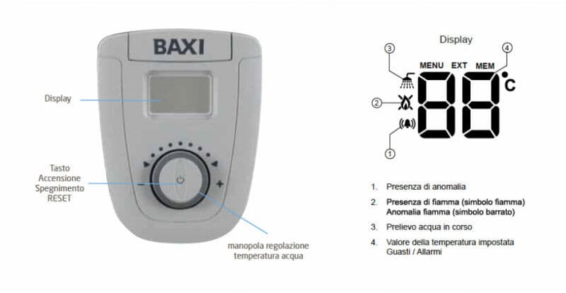 Baxi Scaldabagno a gas istantaneo camera stagna Acquaprojet+ Blue 11Fi GPL Cod. A7841349 Completo Di Kit Per Scarico Fumi
