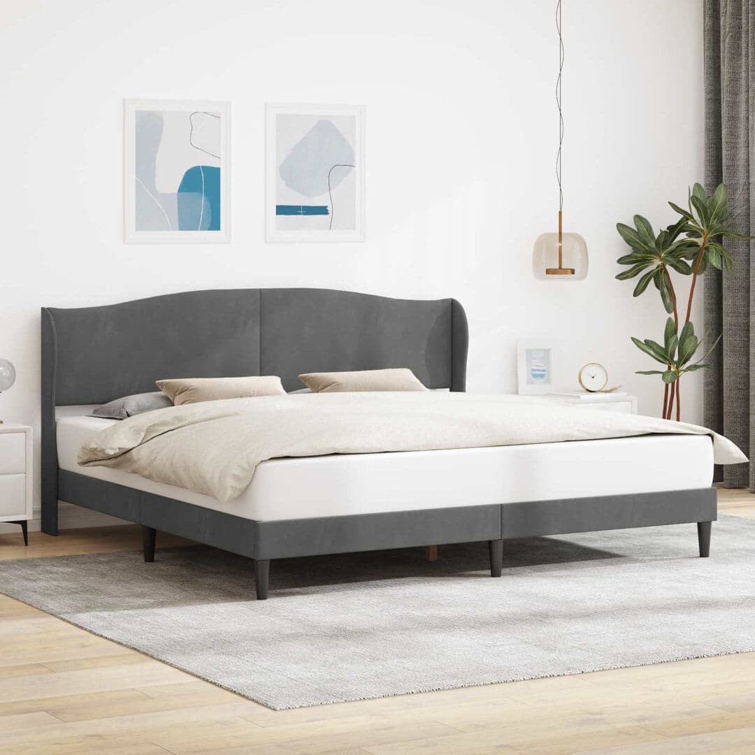 17 Stories Bed Frame Dark Grey Super King (6')