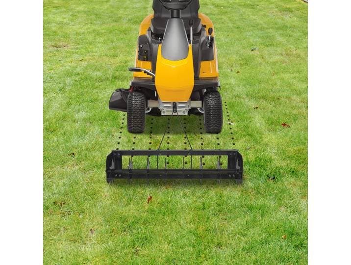 Aérateur de pelouse manuel à 8 pointes, à tracter, outil de perforation pour gazon de jardin, en fer, 78,5 cm
