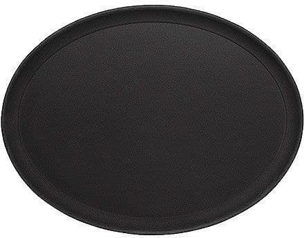 Contacto Vassoio Antiscivolo Ovale 26,5 x 20 cm Nero