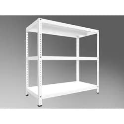 Schraubregal Biedrax 75 x 100 x 100 cm, Weiß, 3 Fachböden, Fachlast 150 kg pro Fachboden