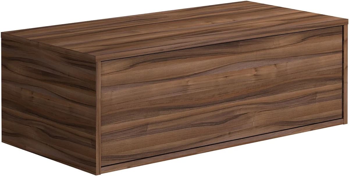 Vente-unique Meuble sous vasque suspendu - Coloris naturel foncé - 94 cm - TEANA II