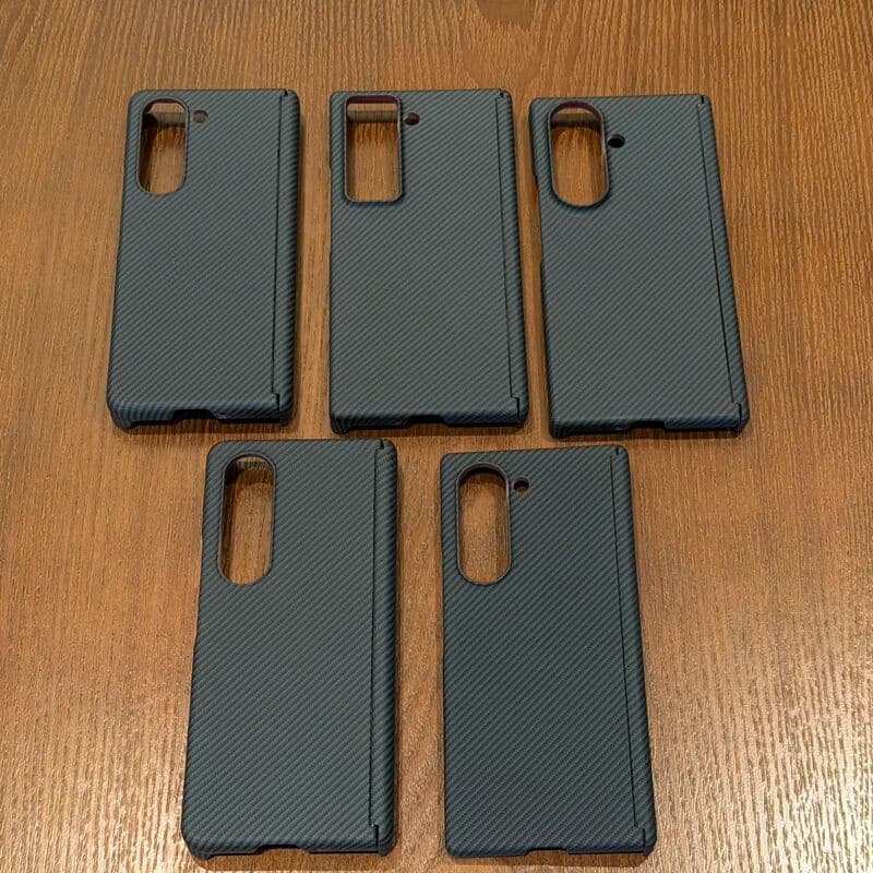 NONE Case For Samsung Galaxy Z Fold 7 6 5 4 Z Fold Special W25 Carbon Fiber Pattern Hinge Protective Hard Mobile Phone Case Cover
