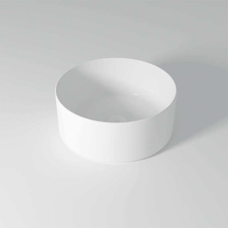 Olympia Lavabo da appoggio Open  tondo D40 cm in ceramica bianco