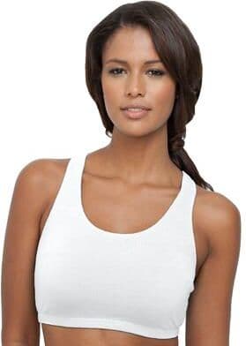 Plus Size Women's Leading Lady® Serena Low-Impact Wireless Active Bra 0514 by Leading Lady in White (Size 52 B/C/D)