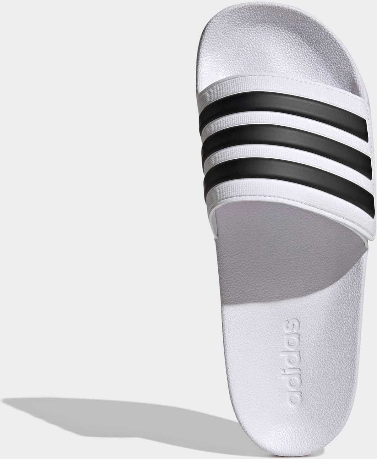 Badesandale ADIDAS SPORTSWEAR "ADILETTE SHOWER BADESCHLAPPEN", Damen, Gr. 43, schwarz-weiss (cloud weiß, core schwarz, ftwr weiß), Synthetik, Schuhe Badesandale, Badelatschen cloud weiß, core schwarz, ftwr weiß 43