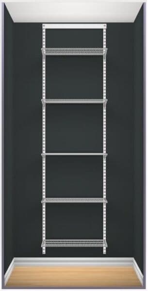 Elfa Classic Grundsæt, Trådhylde 40, 60x230cm,Hvid